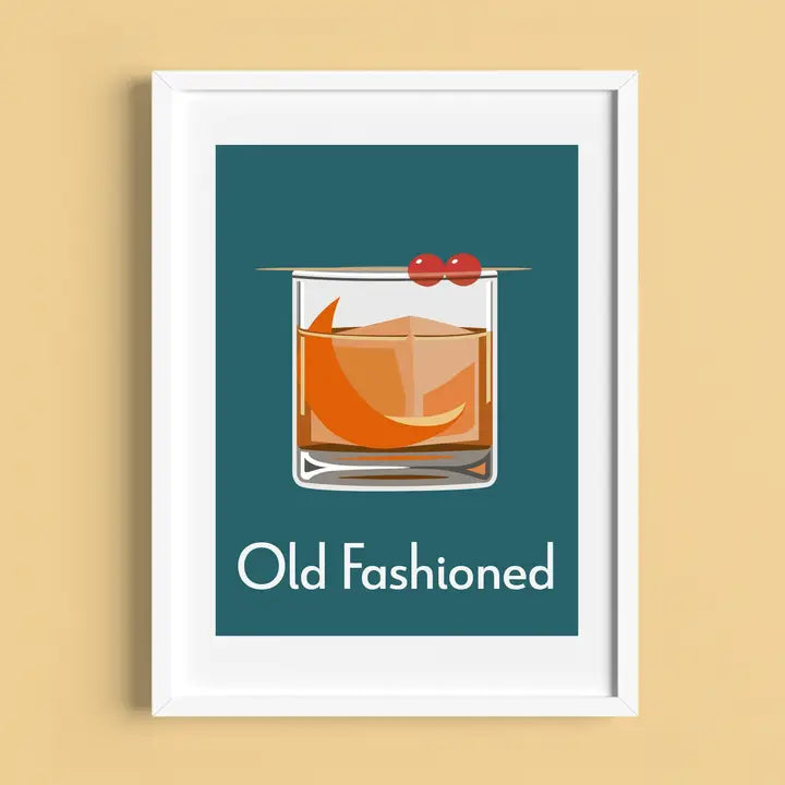 Old Fashioned Cocktail A4 Print