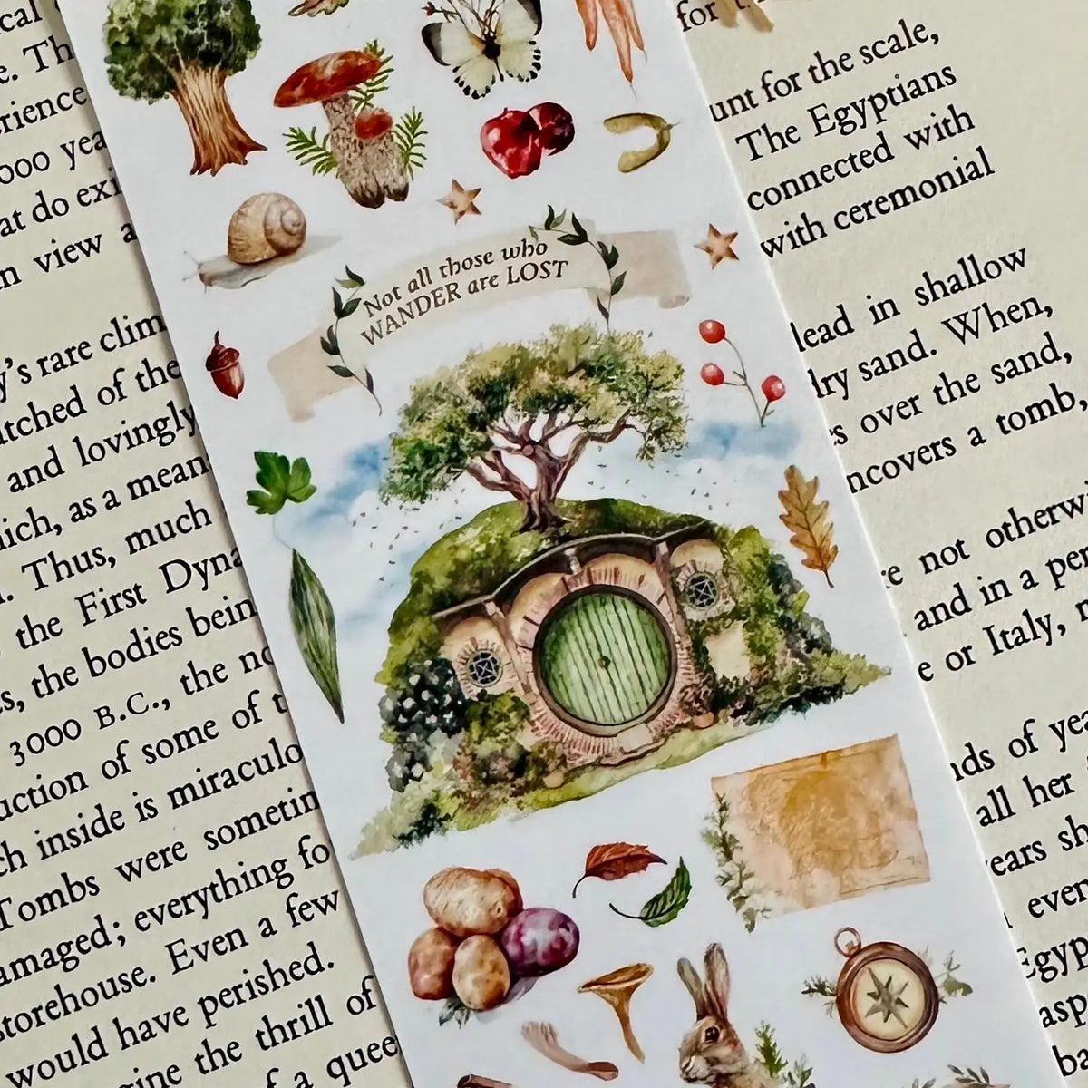 The Shire, Hobbit Watercolour, Illustrated Bookmark