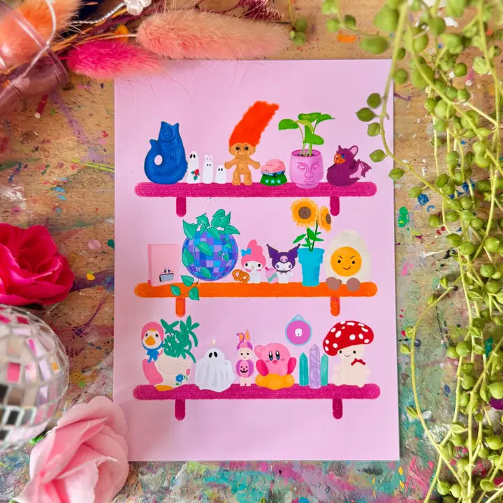 Trinket Shelves - A6 Postcard