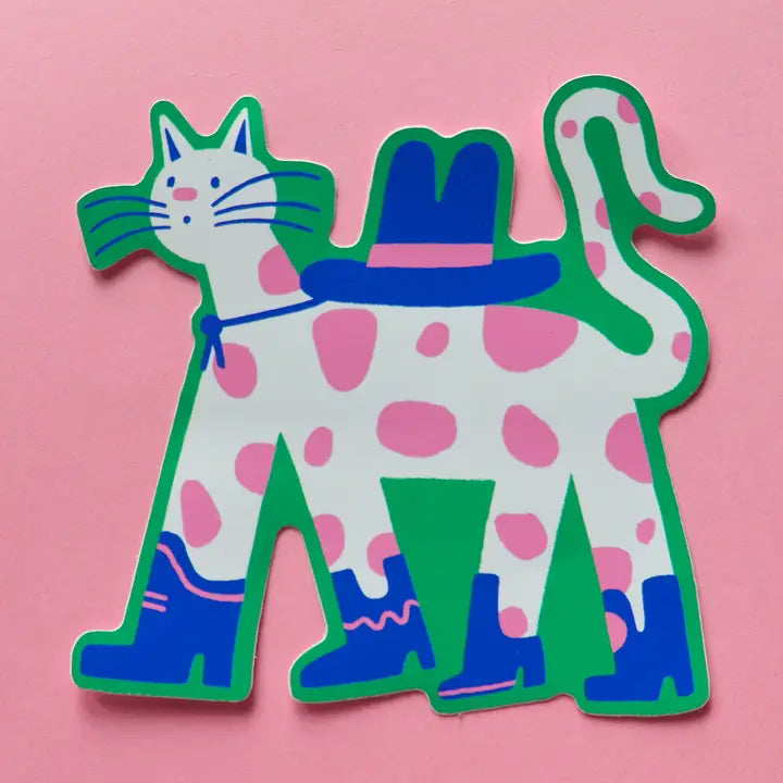 Cowboy Cat Sticker