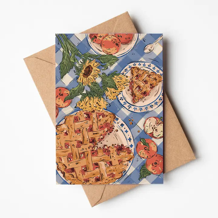 Apple and Blackberry Pie Art Card