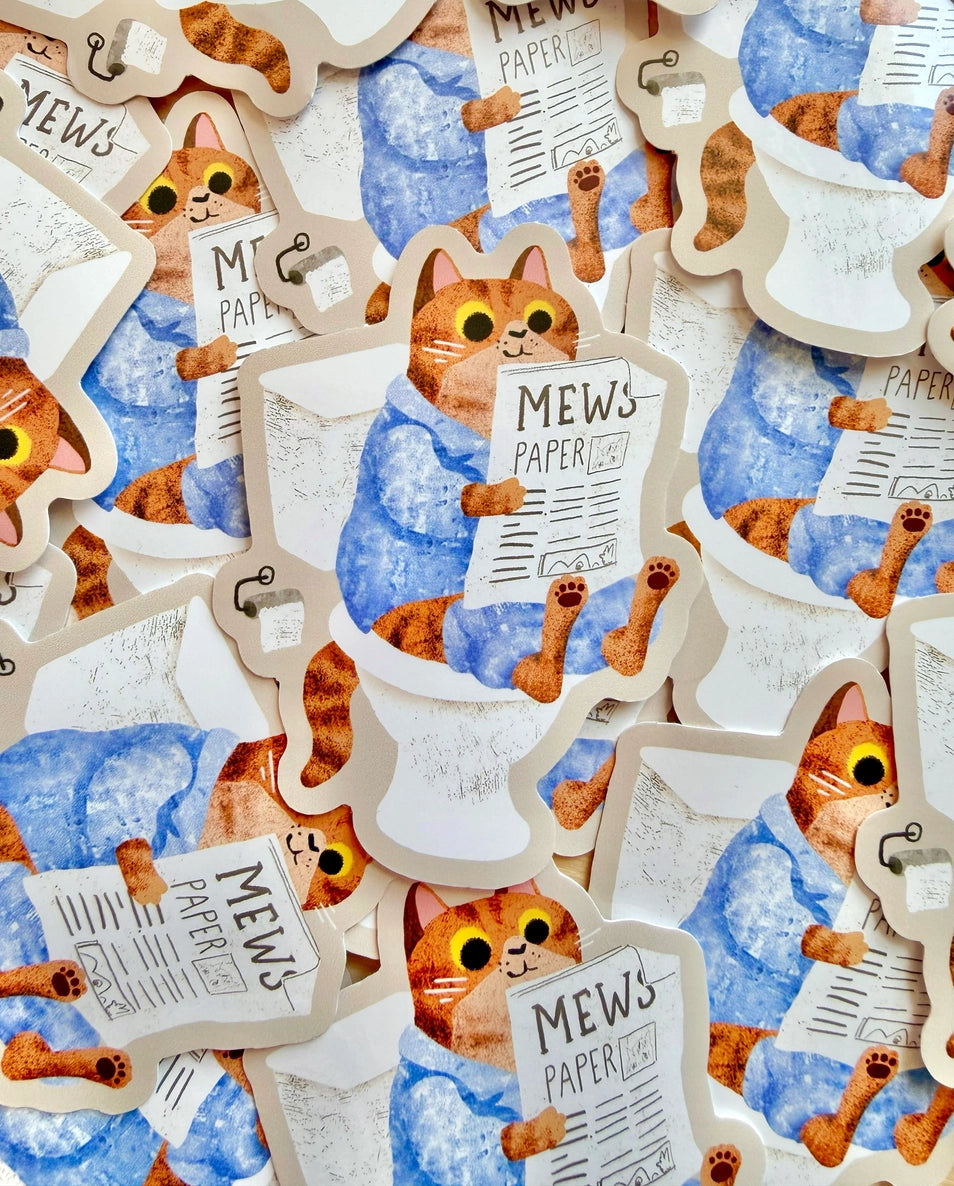 Cat’s Pyjamas Vinyl Sticker | Funny Cat Decal