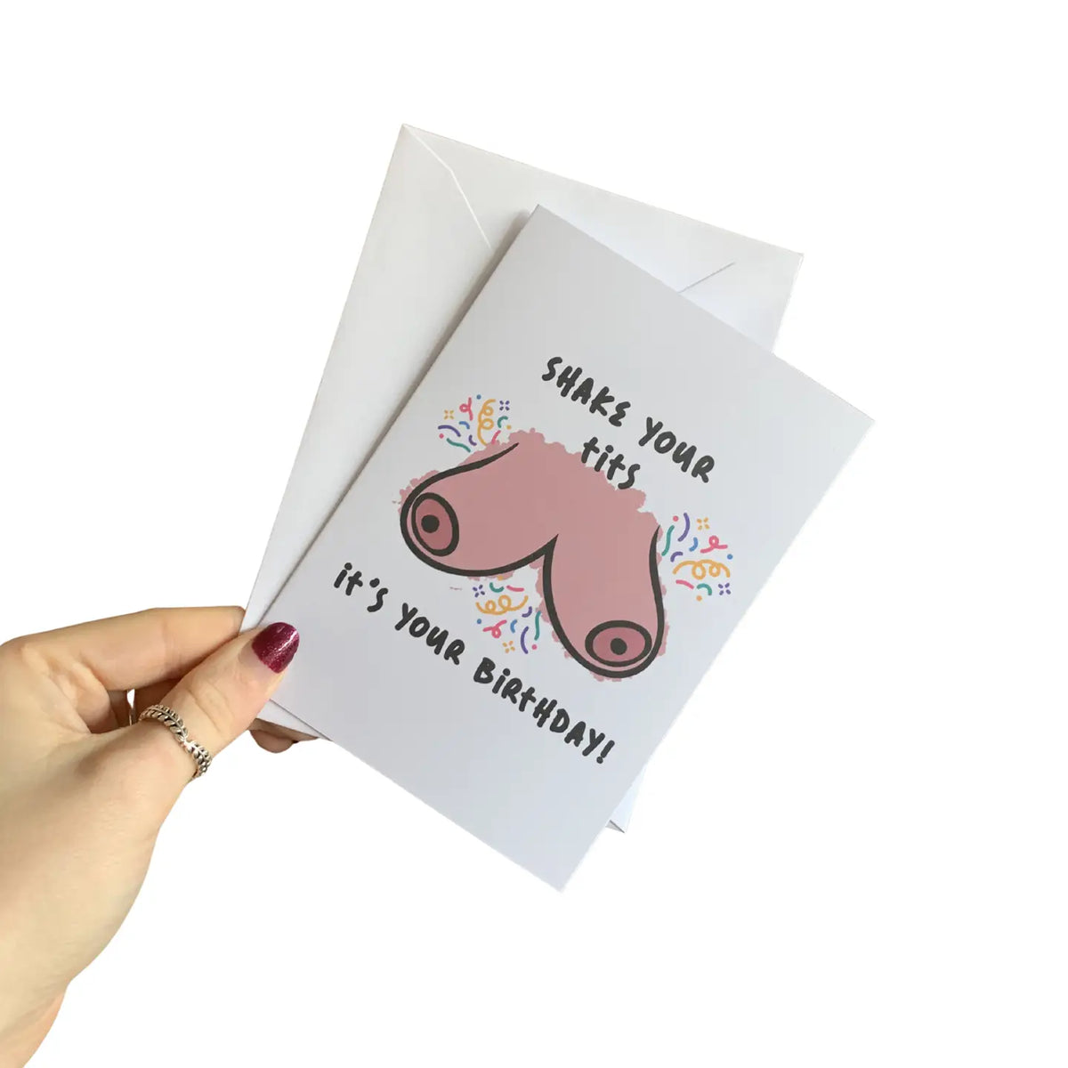 Shake Your Tits - Funny Adult Birthday Card