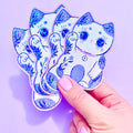 Lucky Cat Sparkle Kawaii Vinyl Sticker