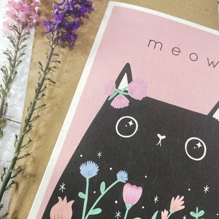 Meow Cat Greeting Card