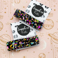 Black & Rainbow Foil Rectangle Wave Acrylic Hair Clip