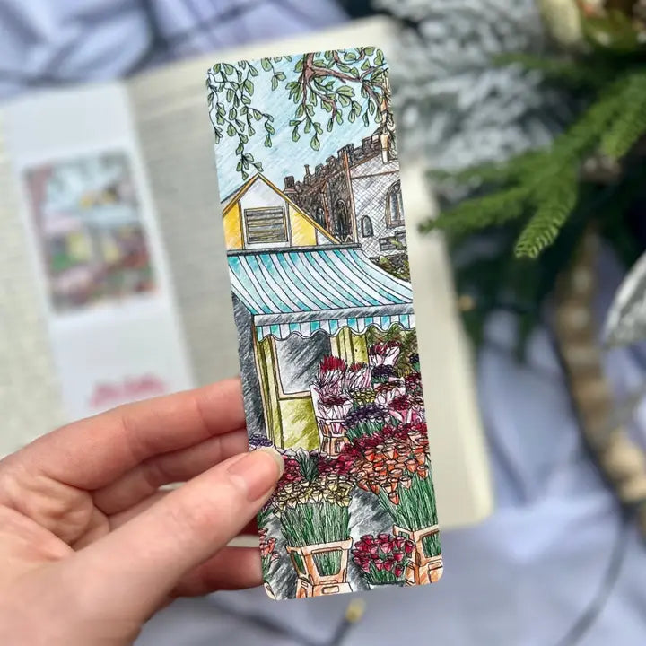 Flower Market Stall - Bookmark with tassle