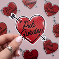 Pub Garden, Love Heart Tattoo Illustration Sticker