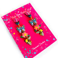 Dangle Flower Honeybee Statement Earrings Summer Floral