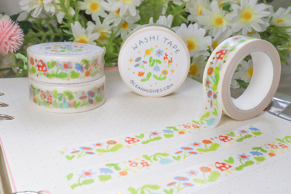 Gold Foil - Forest Forager Washi Tape