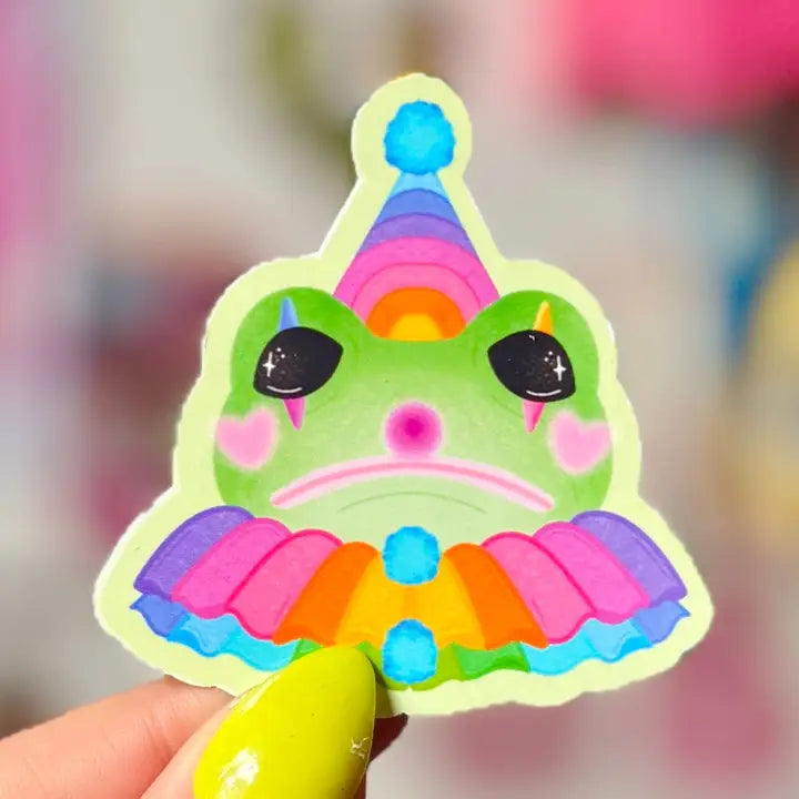 Clown Frog Sticker
