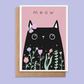 Meow Cat Greeting Card