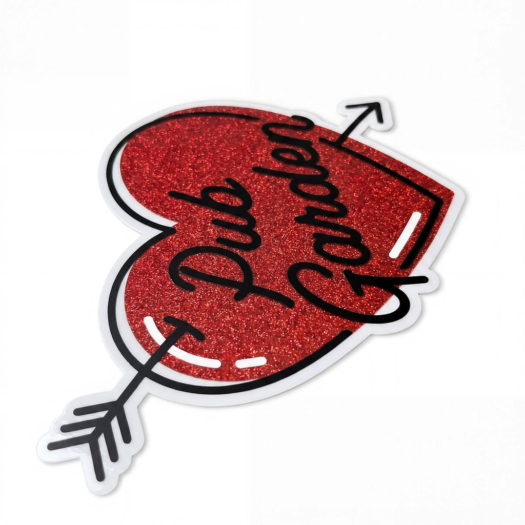 Pub Garden, Love Heart Tattoo Illustration Sticker