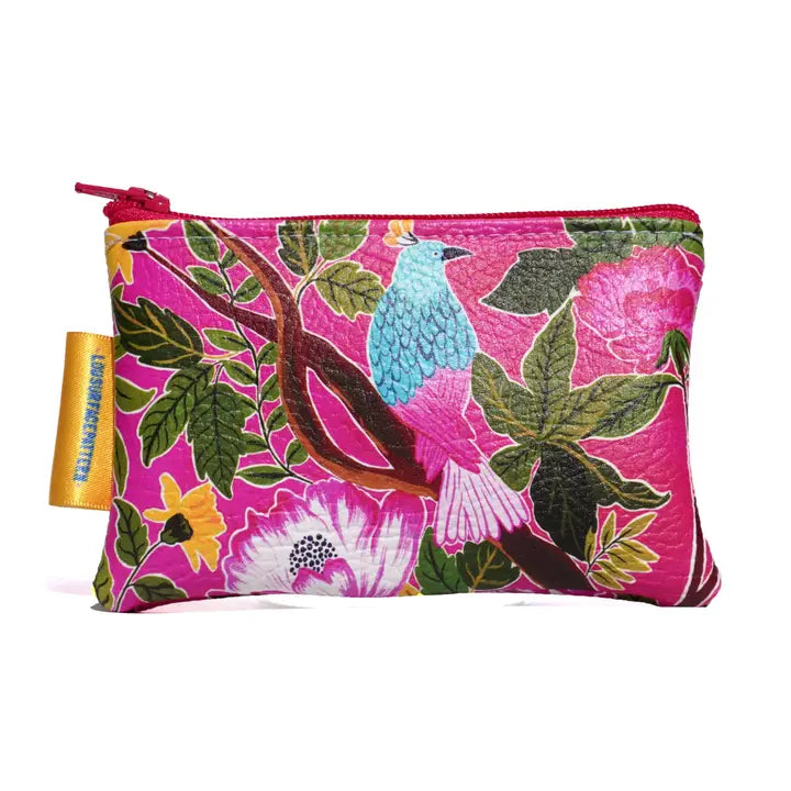 Vegan Leather Pink Bird Purse