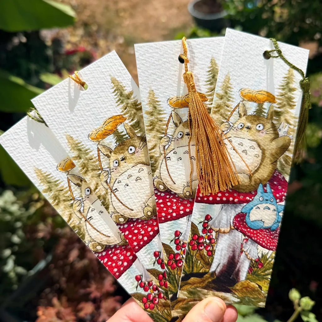 Mushroom Forest Spirit Watercolour Archival Bookmark