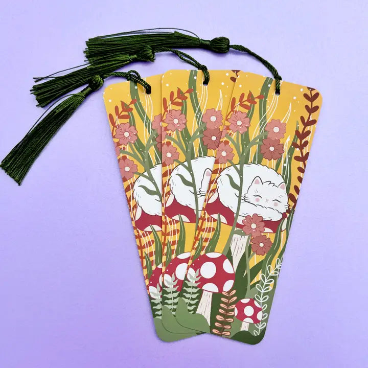 Autumn Kitty Toadstool Bookmark