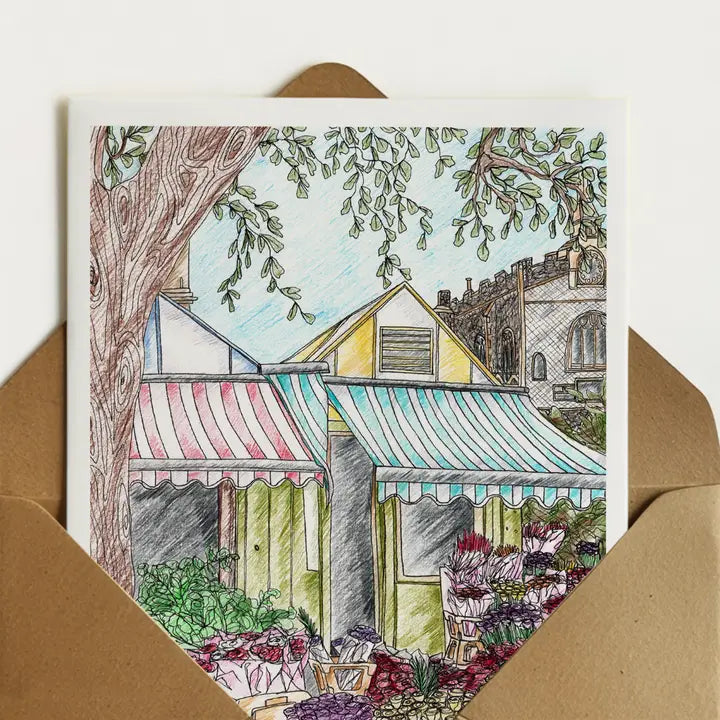Flower Market - Greeting Card