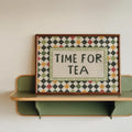 Time For Tea Checkerboard A4 Print