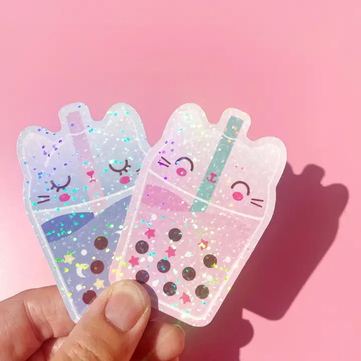Pink Bubble Tea Sticker