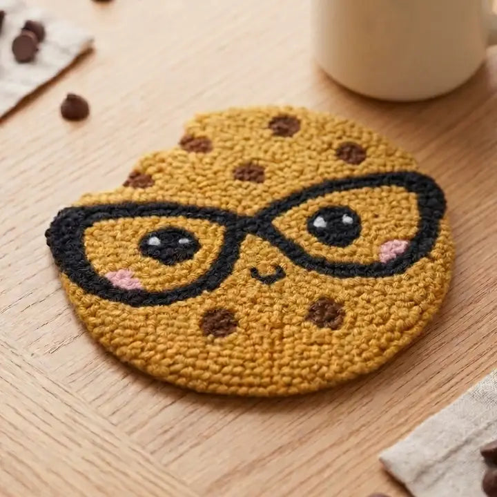 Nerdy Cookie Punch Needle Coaster