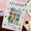 Pony and Cat Glitter Portrait Sticker World