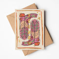 Yeehaw Chicken Boots Foil Card
