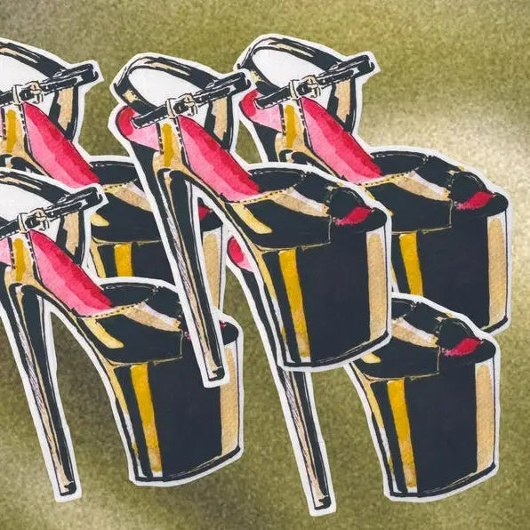 Platformed Pleaser High Heel Sticker