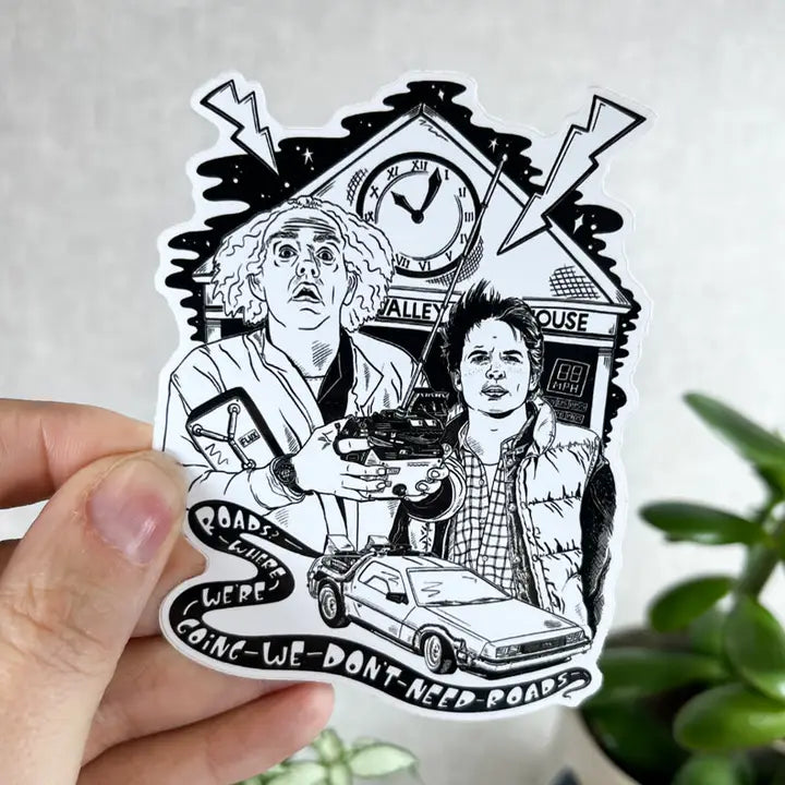 We Don't Need Roads Vinyl Sticker