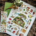 Hobbit Shire Life Story Watercolour Fine Art Print