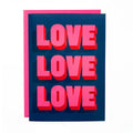 Love Love Love Hand-Drawn Card