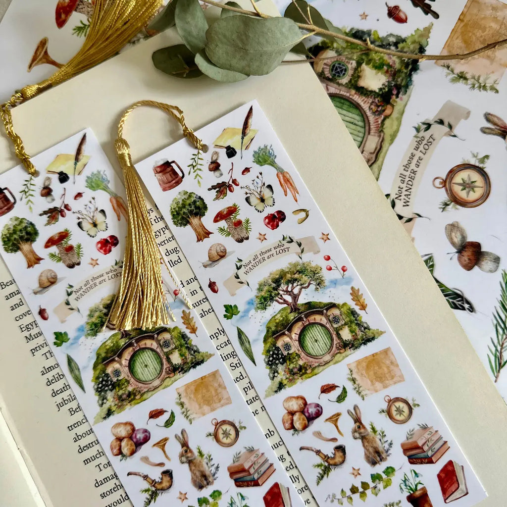 The Shire, Hobbit Watercolour, Illustrated Bookmark