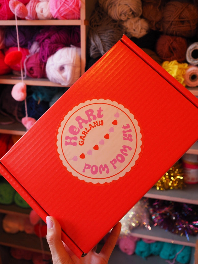 Heart Pom Pom Garland Kit