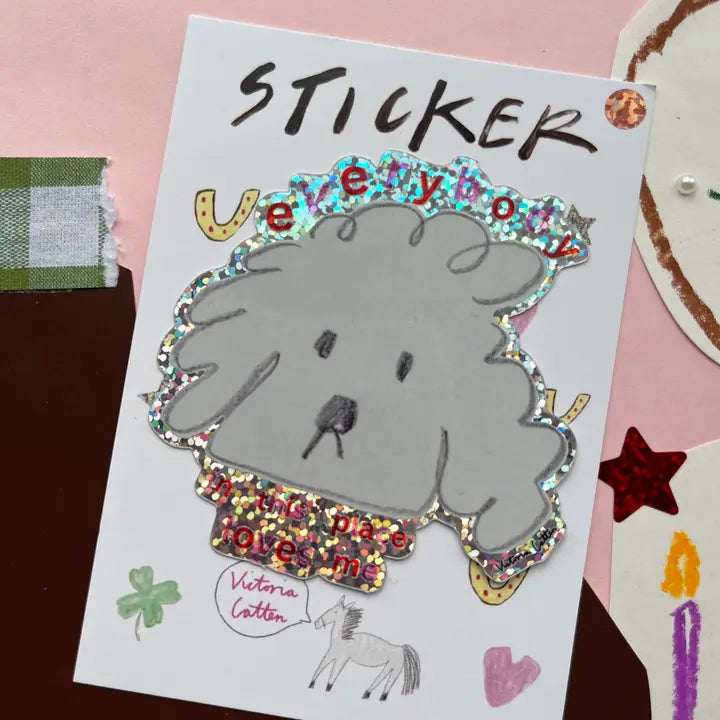 Everybody Loves Me Dog Sticker