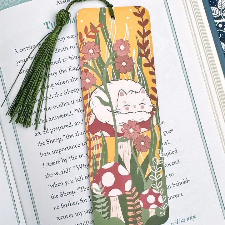 Autumn Kitty Toadstool Bookmark