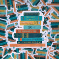 Crochet Bookstack Sticker