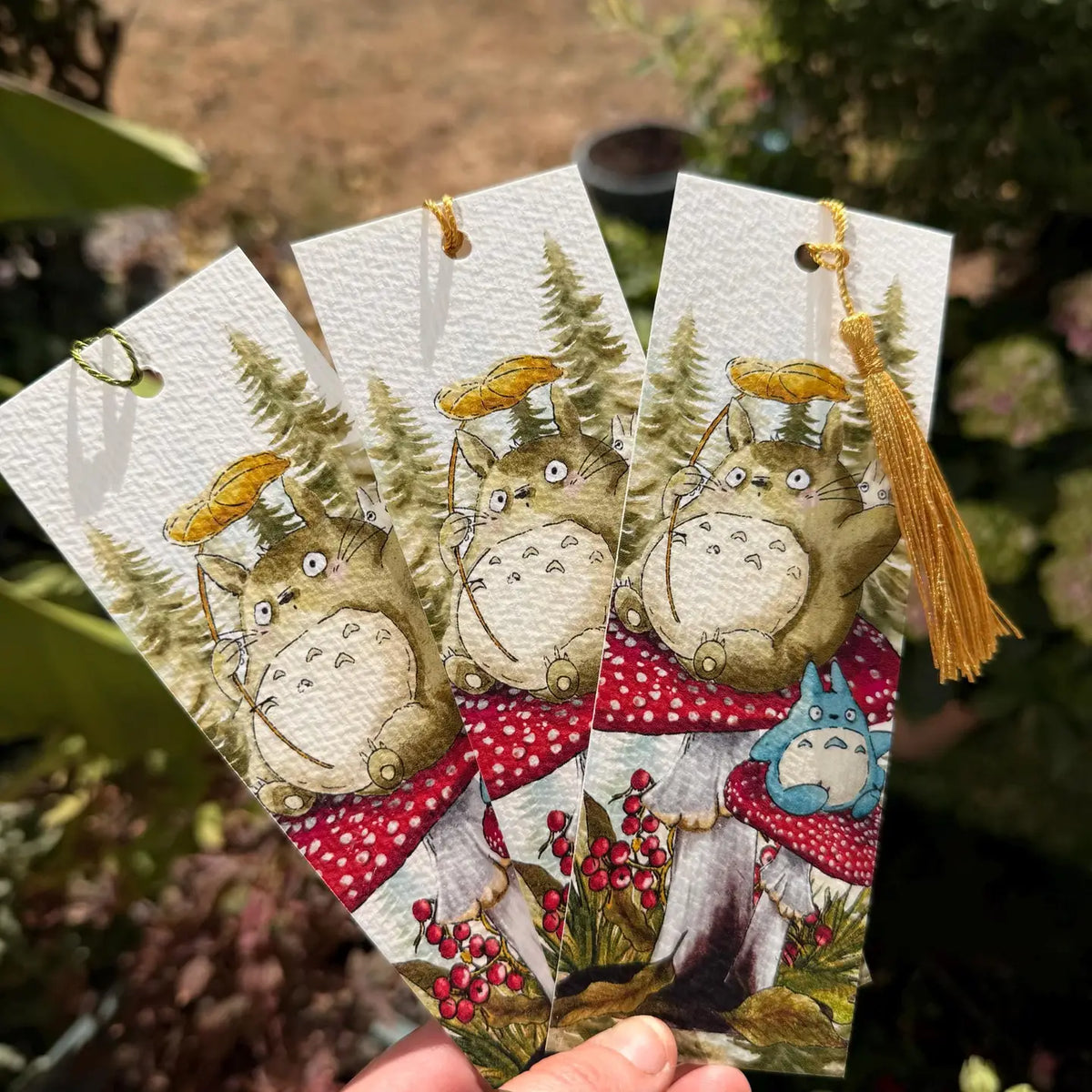 Mushroom Forest Spirit Watercolour Archival Bookmark