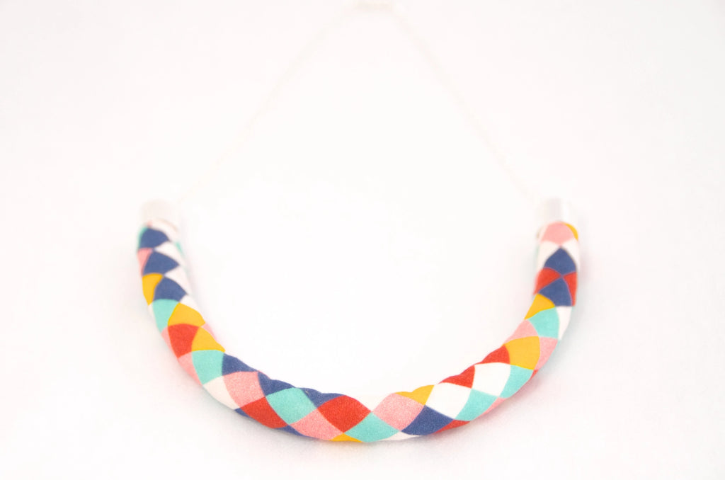 Chunky Single Strand Cotton Necklace