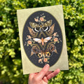 Magical Moths Fern Watercolour Archival Fine Art Print
