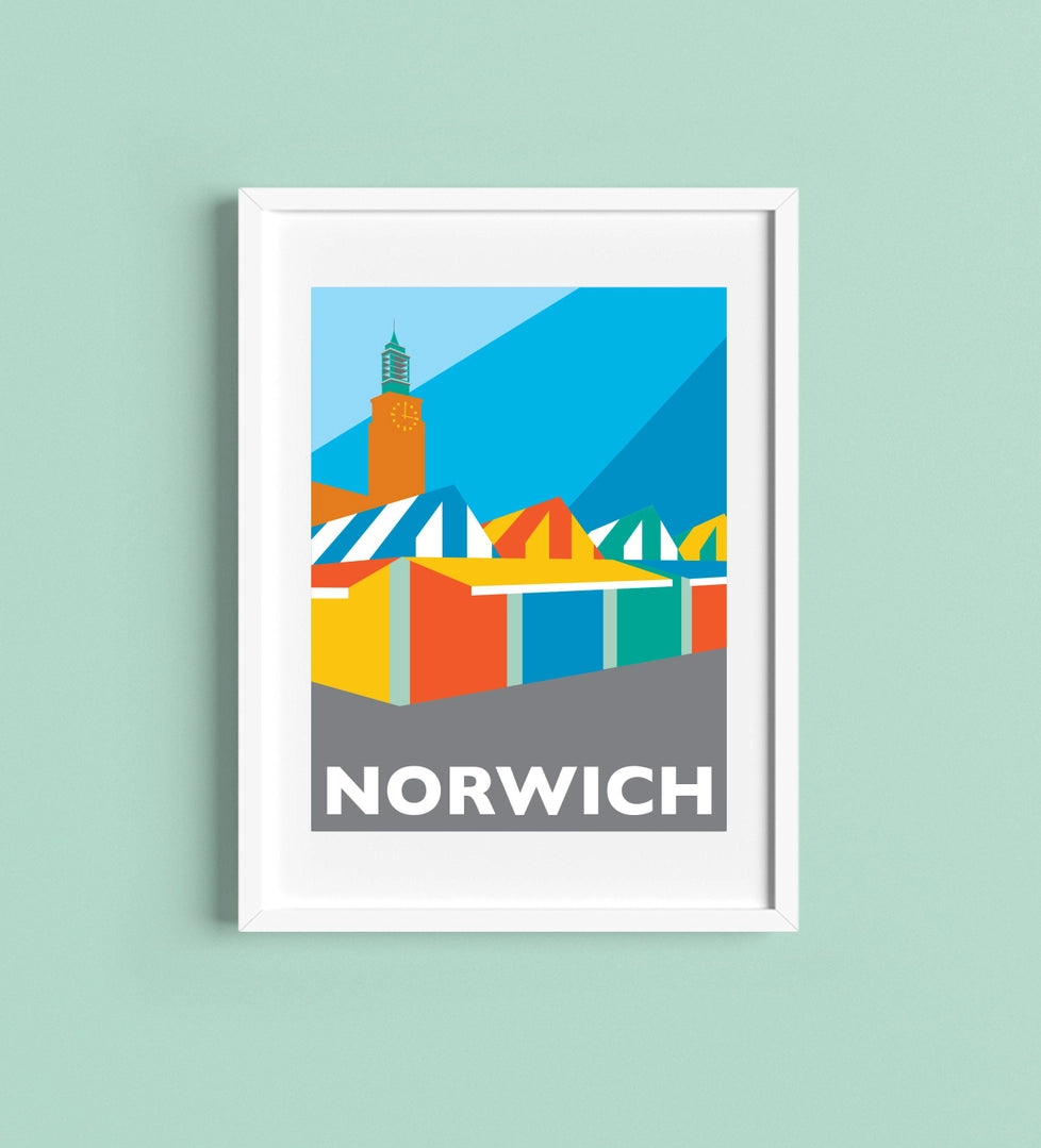 Norwich Travel Poster A4 Print