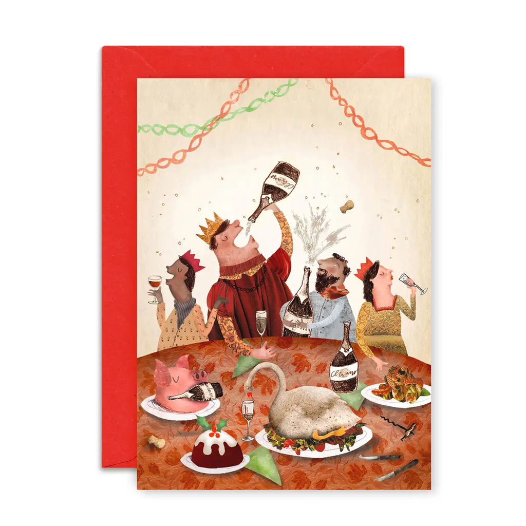 Christmas Champagne Greeting Card