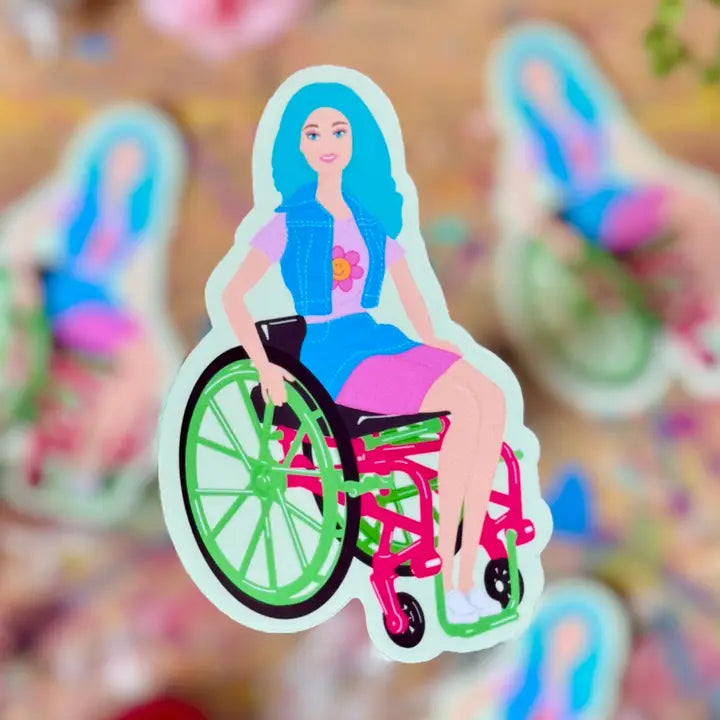 Wheelchair Babe - Sticker
