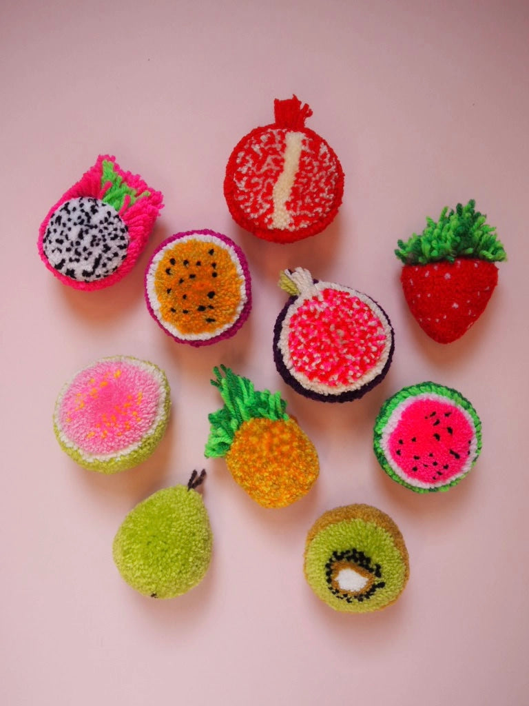 Fruit Salad Pom Pom Diy Kit - Makes 10 Different Fruits!