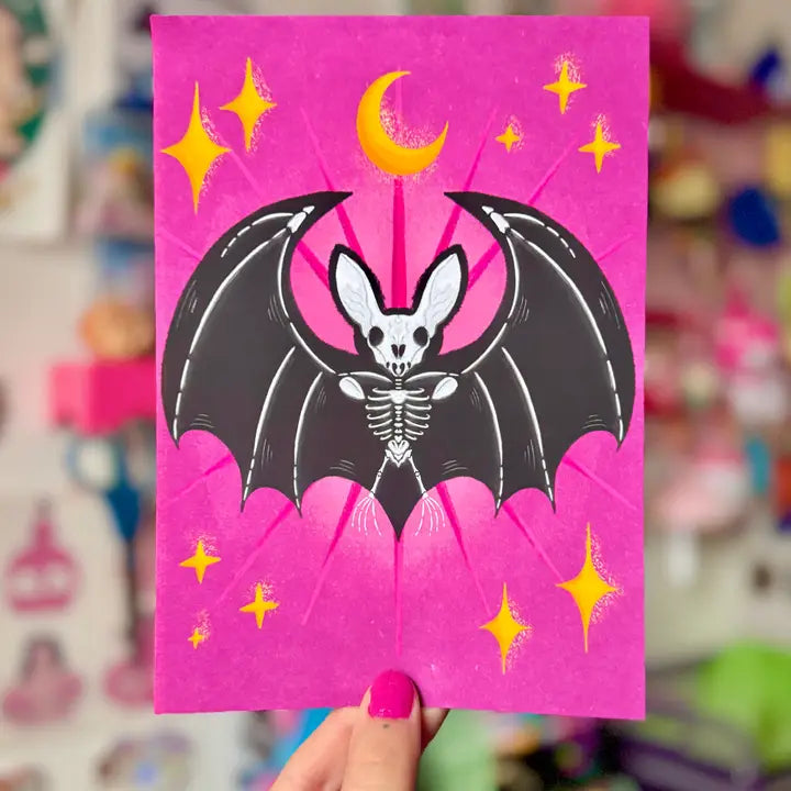 Skeleton Bat print