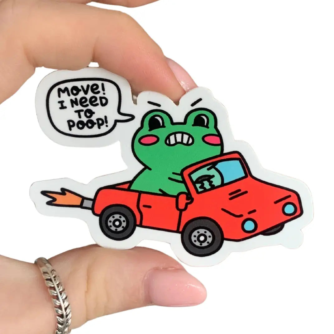 Funny Frog Relatable Car Vinyl Sticker