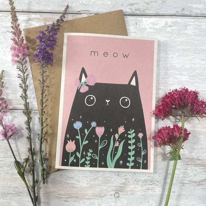 Meow Cat Greeting Card