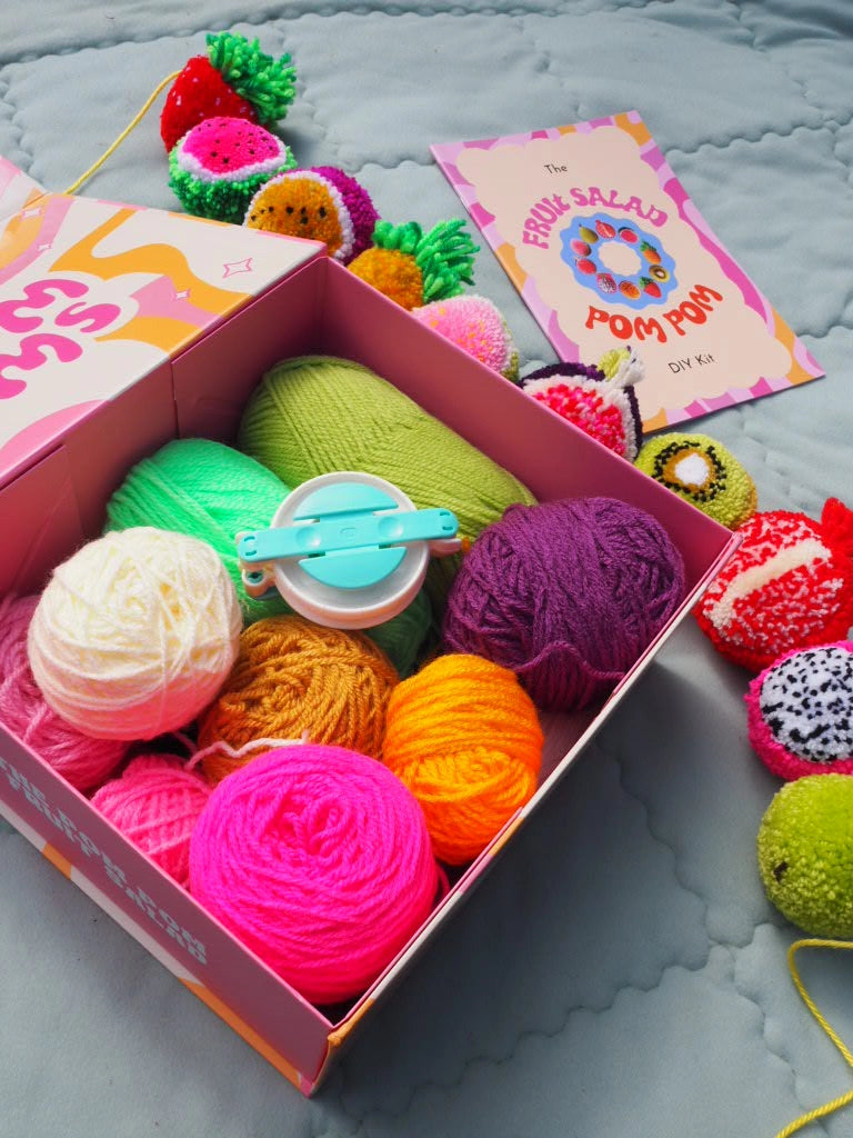 Fruit Salad Pom Pom Diy Kit - Makes 10 Different Fruits!