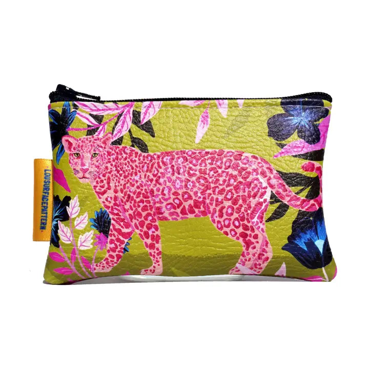 Vegan Leather Pink Leopard Purse