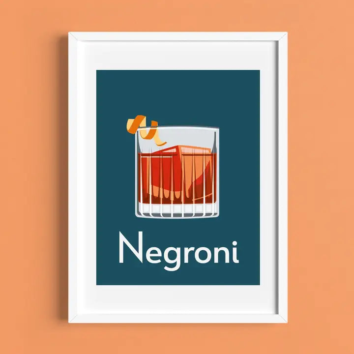 Negroni Cocktail A4 Print