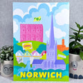 Norwich Landmark A4 Print