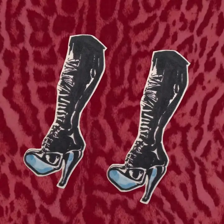 Vintage Leather High Heel Sticker